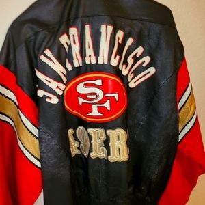 Vintage 90's Leather 49ers Jacket size XL